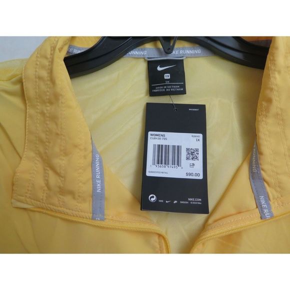 Nike CU8416-795 Women's Sz 1X Yellow Icon Clash Lightweight Packable Jacket $90+ - Picture 4 of 10